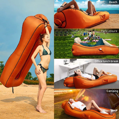 Hyperanger Ergonomic Inflatable Lounger – Your Essential Outdoor Comfort Companion