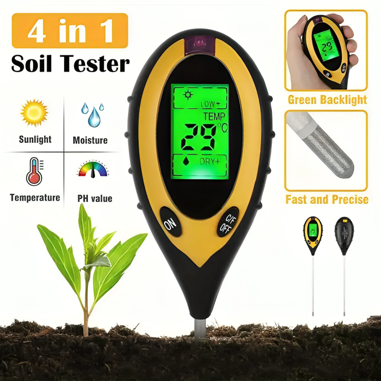 4 in 1 Soil PH Moisture Tester