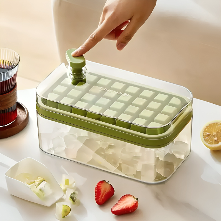 64-Cube Ice Tray With Lid