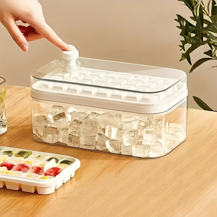 64-Cube Ice Tray With Lid