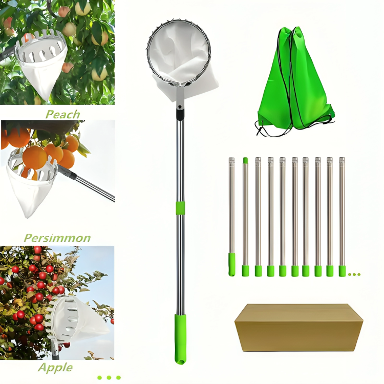 4m Fruit Picking Pole With FREE Catcher Bag