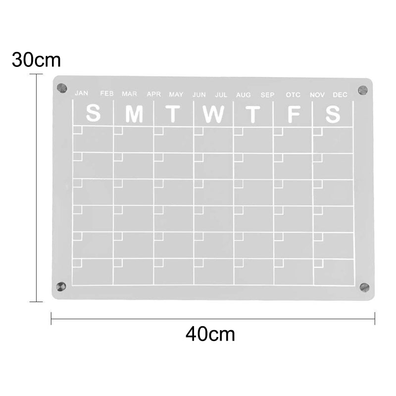 Magnetic White Board Monthly Weekly Planner Dry Erase Refrigerator Message Board_1