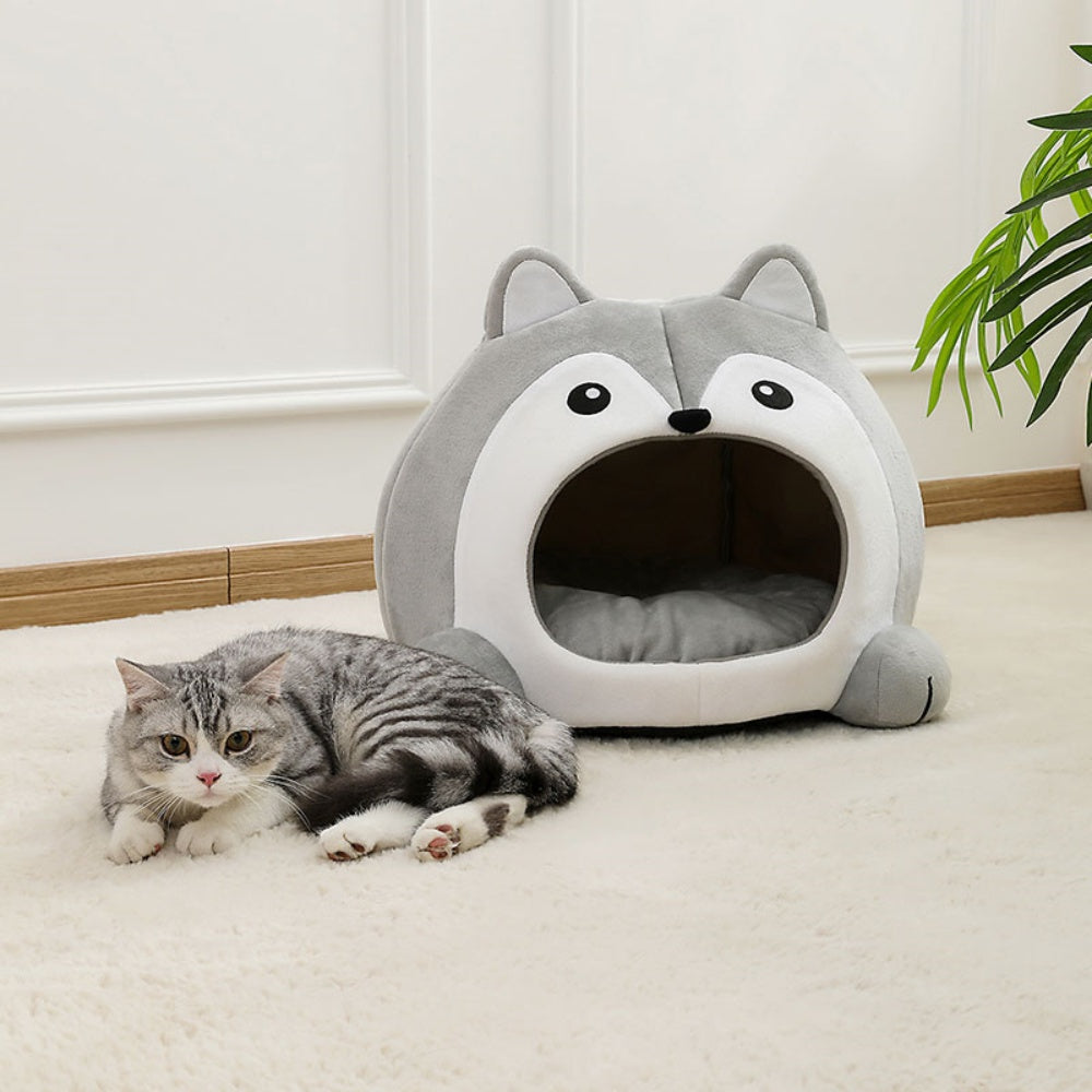 Soft Pet Basket Pet Bed for Cats and Small Dogs_3