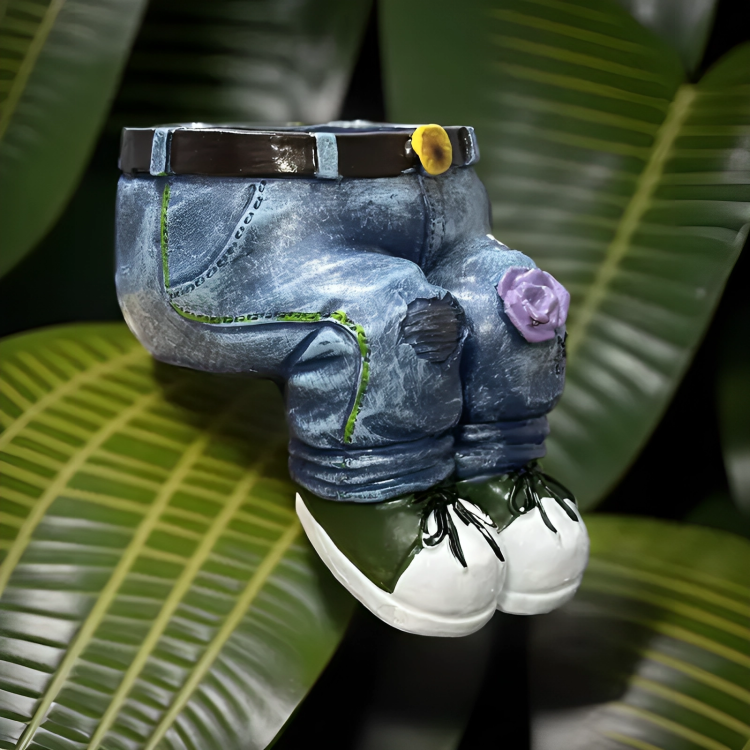 Denim Jean Flower Pot