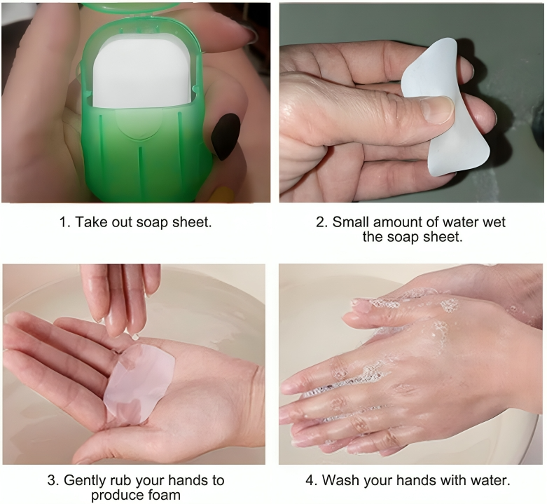 5 x Compact Travel Soap Sheets