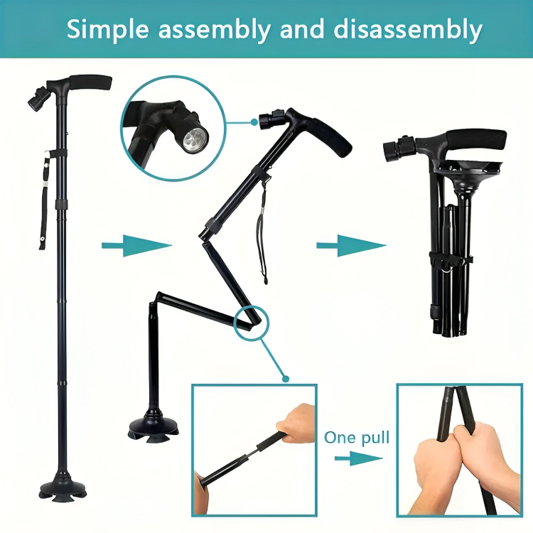 Adjustable LED Walking Stick