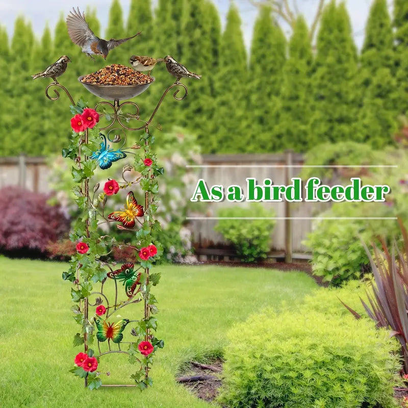 Bird Bath Climbing Plant Trellis