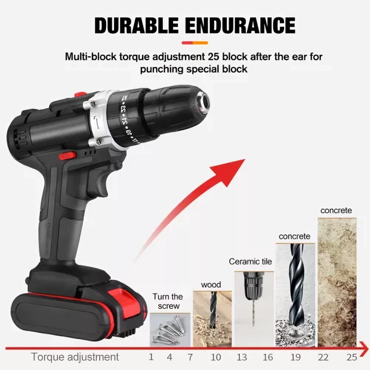 Cordless Hammer Drill + 2 FREE Batteries