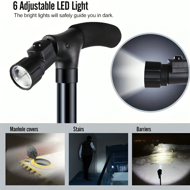 Adjustable LED Walking Stick