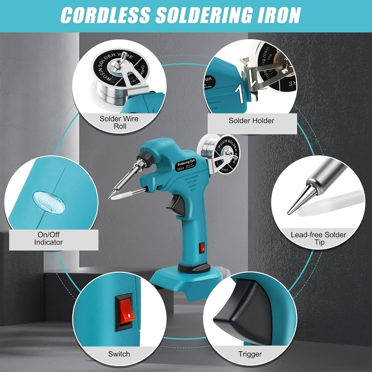 Easy Cordless Solder Gun + 2 x FREE Batteries