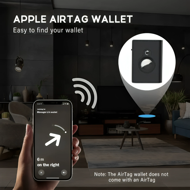 Smart Leather Airtag Wallet