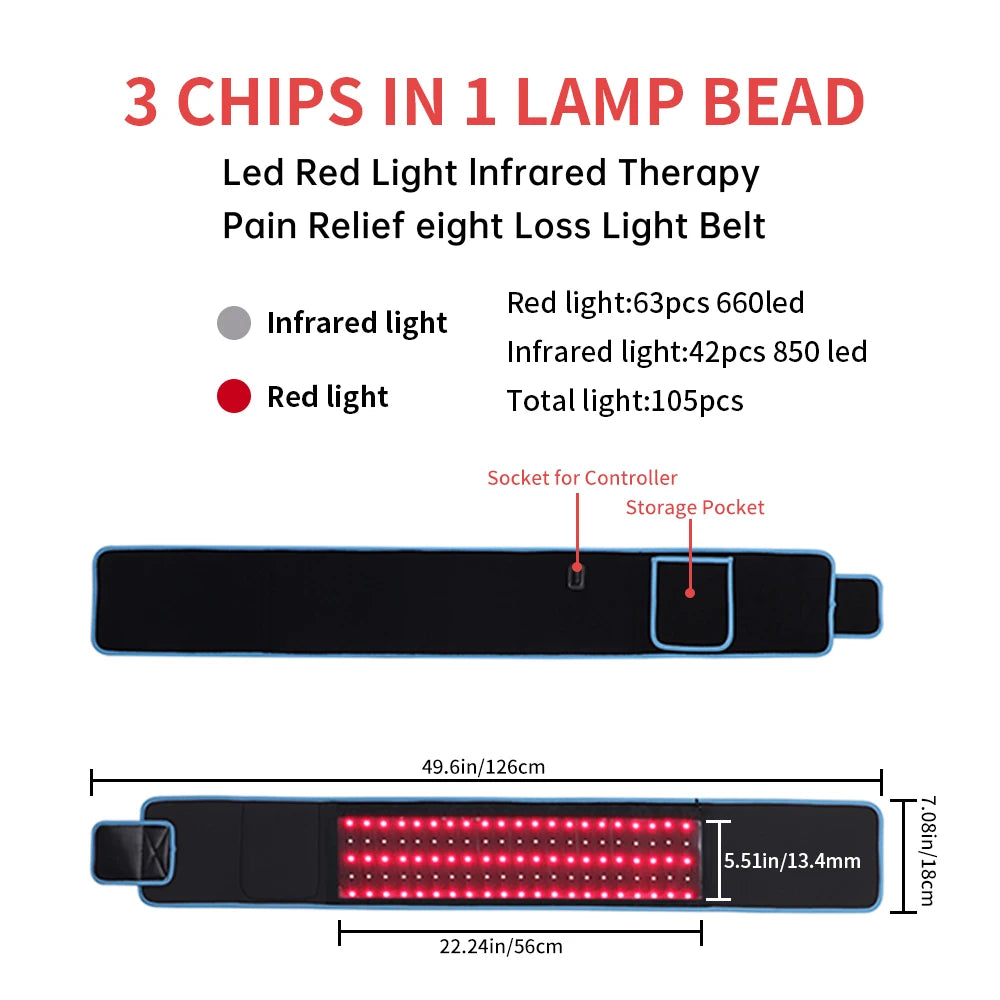 Infrared LED Pain Relief Belt