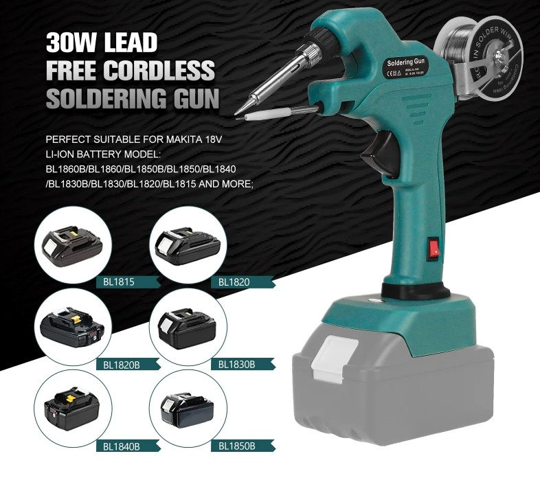 Easy Cordless Solder Gun + 2 x FREE Batteries