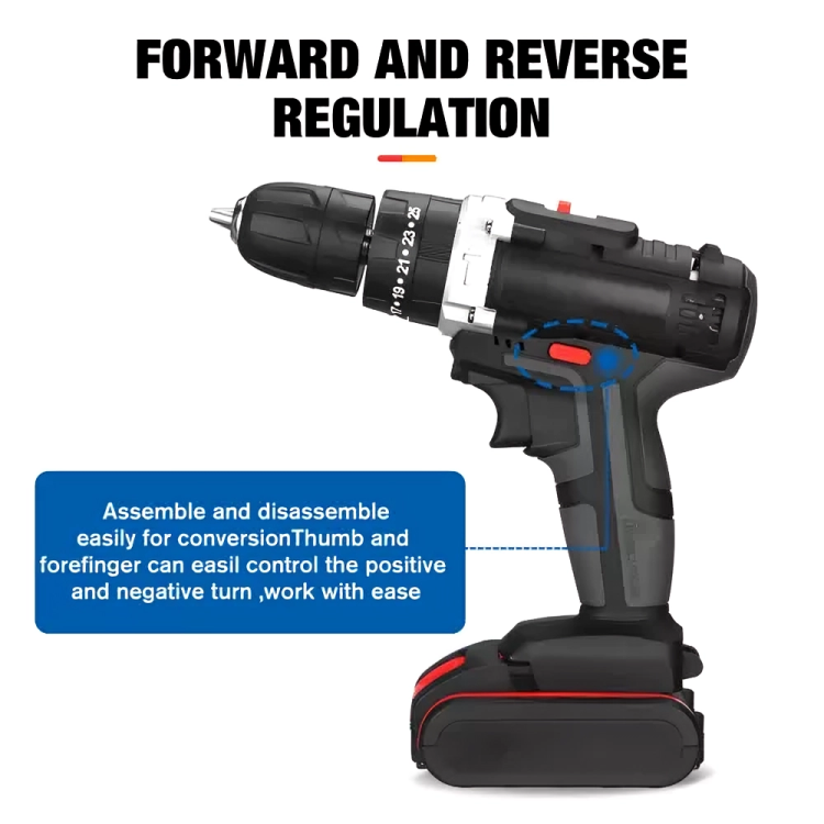 Cordless Hammer Drill + 2 FREE Batteries