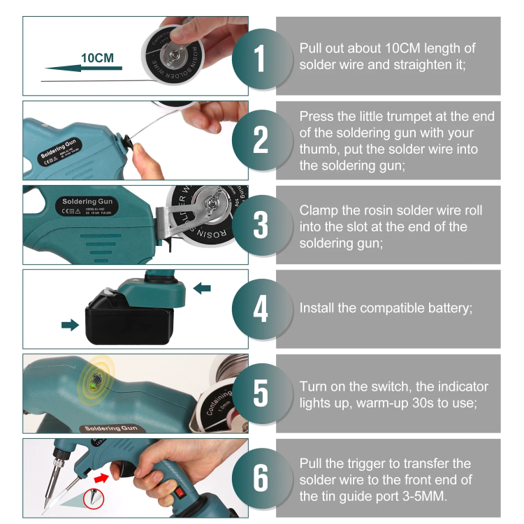 Easy Cordless Solder Gun + 2 x FREE Batteries