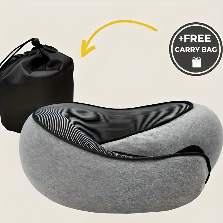 Comfort Travel Pillow + FREE Waterproof Carry Bag