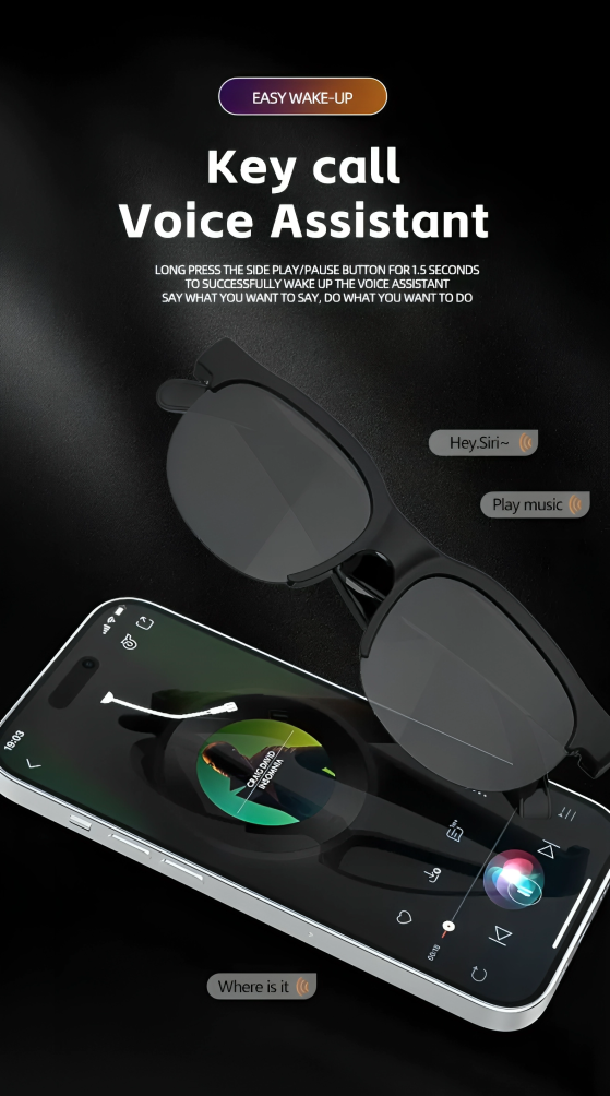 Unisex Wireless Bluetooth Sunglasses