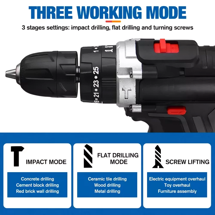 Cordless Hammer Drill + 2 FREE Batteries