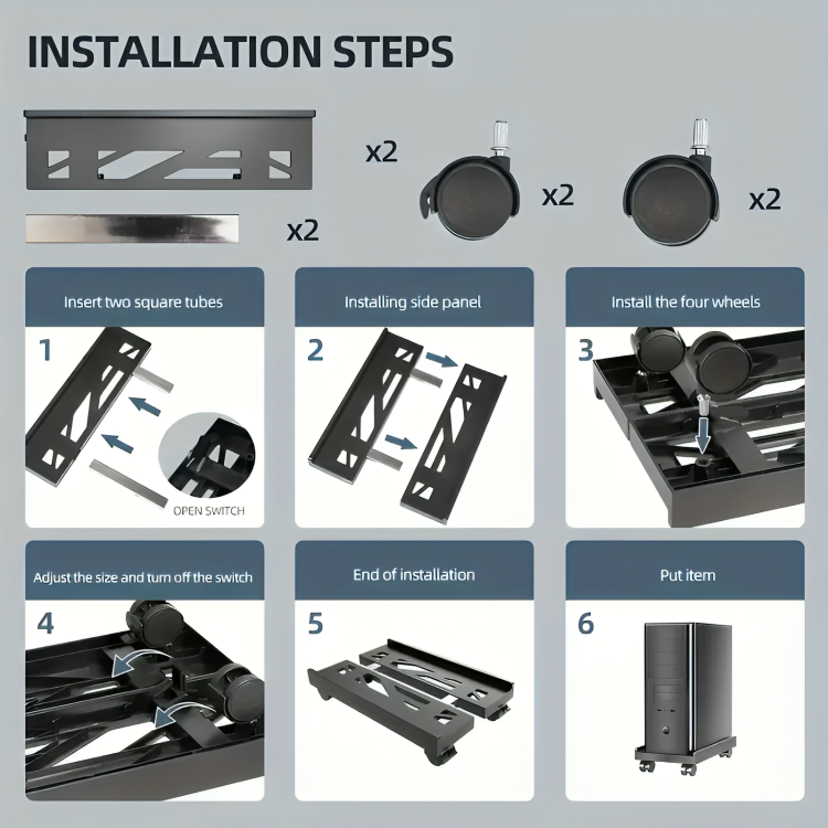 Adjustable CPU Roller Stand