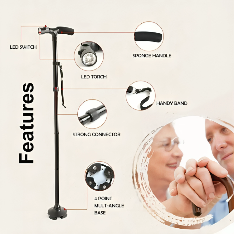 Adjustable LED Walking Stick