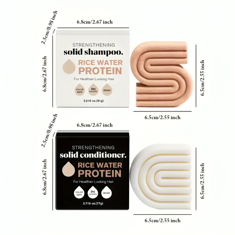 Hydrating Rice Protein Bar Shampoo & Conditioner