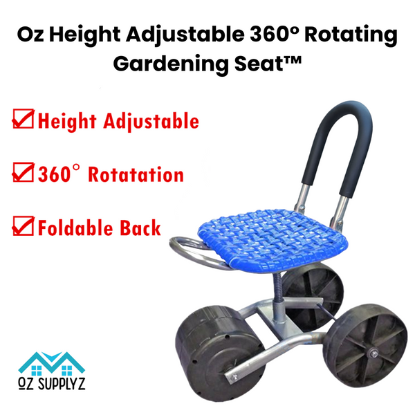 Oz Height Adjustable 360° Rotating Gardening Seat™